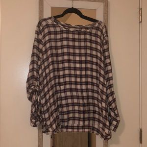 The loft oversized blouse. Checkered